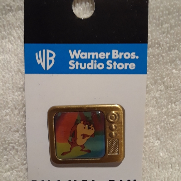 Vintage Looney tunes taz in T.V. pin